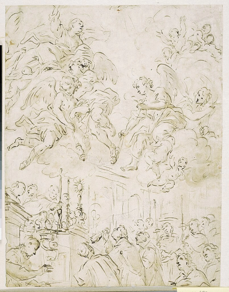 Miracolo dell'ostia con la Vergine Maria e gli angeli - Statens Museum for Kunst, Copenaghen